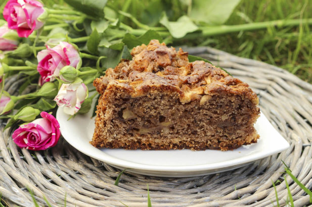 Rezept Nuss-Apfelkuchen mit Birkenzucker, Nusskuchen, Apfelkuchen, zuckerfrei