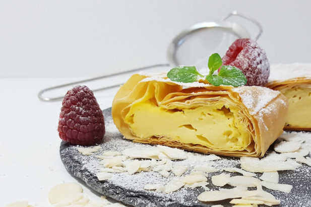 Topfenstrudel ohne Zucker