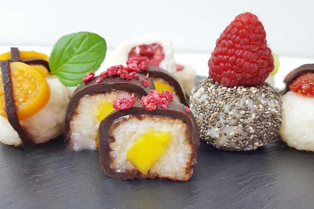Früchtesushi, Beerensushi, Sushi süß, Sweet Sushi, Sushi mit obst, zuckerfrei, ohne Zucker