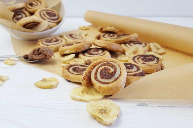 Schokoschnecken, Bananenschnecken, zuckerfreie Schnecken, mit Xylit, ohne Zucker, mit Birkenzucker, Einfache Schnecken