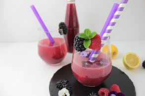Beerenlimonade, Sommerlimonade, DIY Brombeergetränk, Limo, zuckerfrei, ohne Zucker
