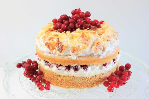 Ribiseltorte, Johannisbeertorte, Himmelstorte mit Ribisel, Ribiselkuchen, Johannisbeerkuchen, zuckerfrei, ohne Zucker, vegan, mit Baiser