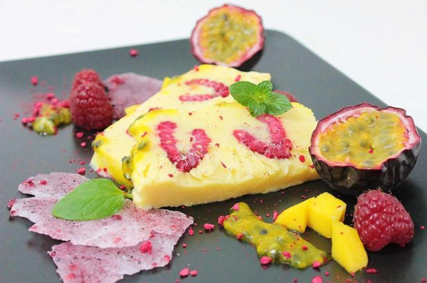 Mangoparfait, Maracujaparfait, Passionsfruchtparfait, Exotisches Parfait, Halbgefrorenes, Fruchtparfait, ohne Zucker, zuckerfrei