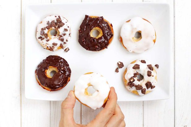 Schokodonuts, Rezept Donuts, zuckerfrei, ohne Zucker