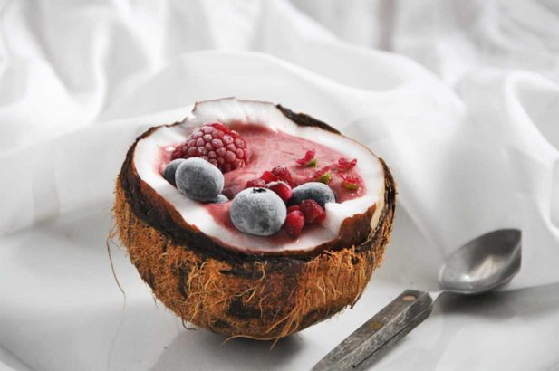 Eiscreme gesund, Beerencreme, Bananencreme, Healthy Icecream, zuckerfrei, ohne Zucker, Kokoscreme