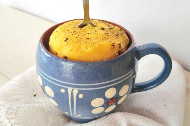 Tassenkuchen, Vanillekuchen, Mikrowellenkuchen, zuckerfrei, ohne Zucker