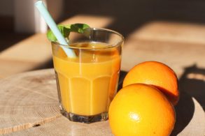 Orangensmoothie, Mangosmoothie, Apfelsmoothie, Exotischer Smoothie, Früchtesmoothie, Obstsmoothie, zuckerfrei, ohne Zucker