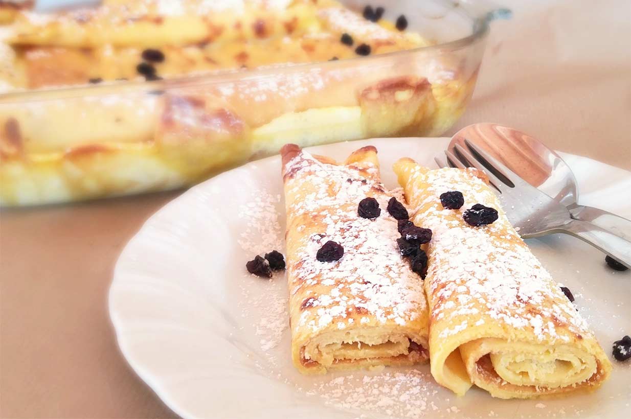 Topfenpalatschinken überbacken - Birkengold