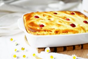Himbeerauflauf, Beeren-Topfen-Auflauf, Beerenschmarrn, Topfenschmarrn mit Beeren