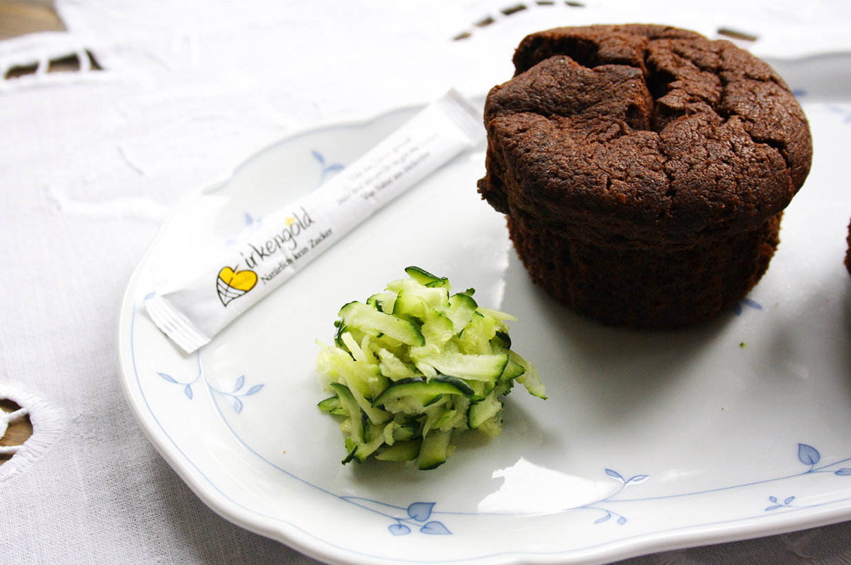 Zucchini-Schoko Muffins weizenfrei - Birkengold