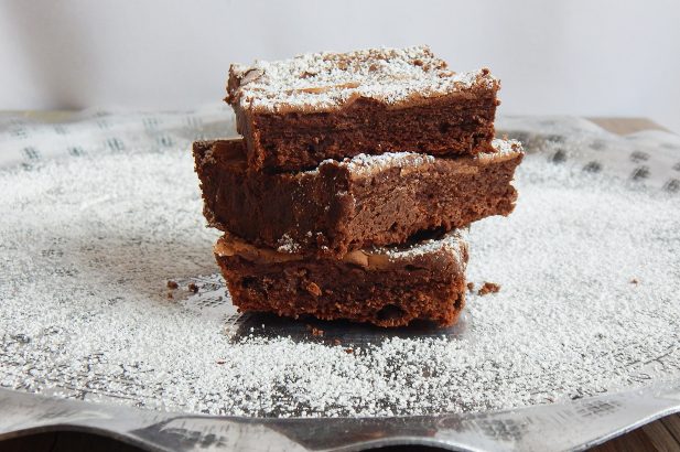 Brownies, Schokokuchen mit Apfelmus, Apfelmus Brownies