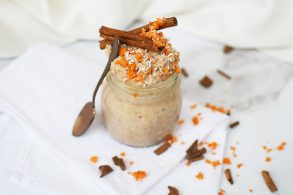 Overnight Oats, Haferflockenbrei Kokos-Karotte, Karotte-Zimt Porridge