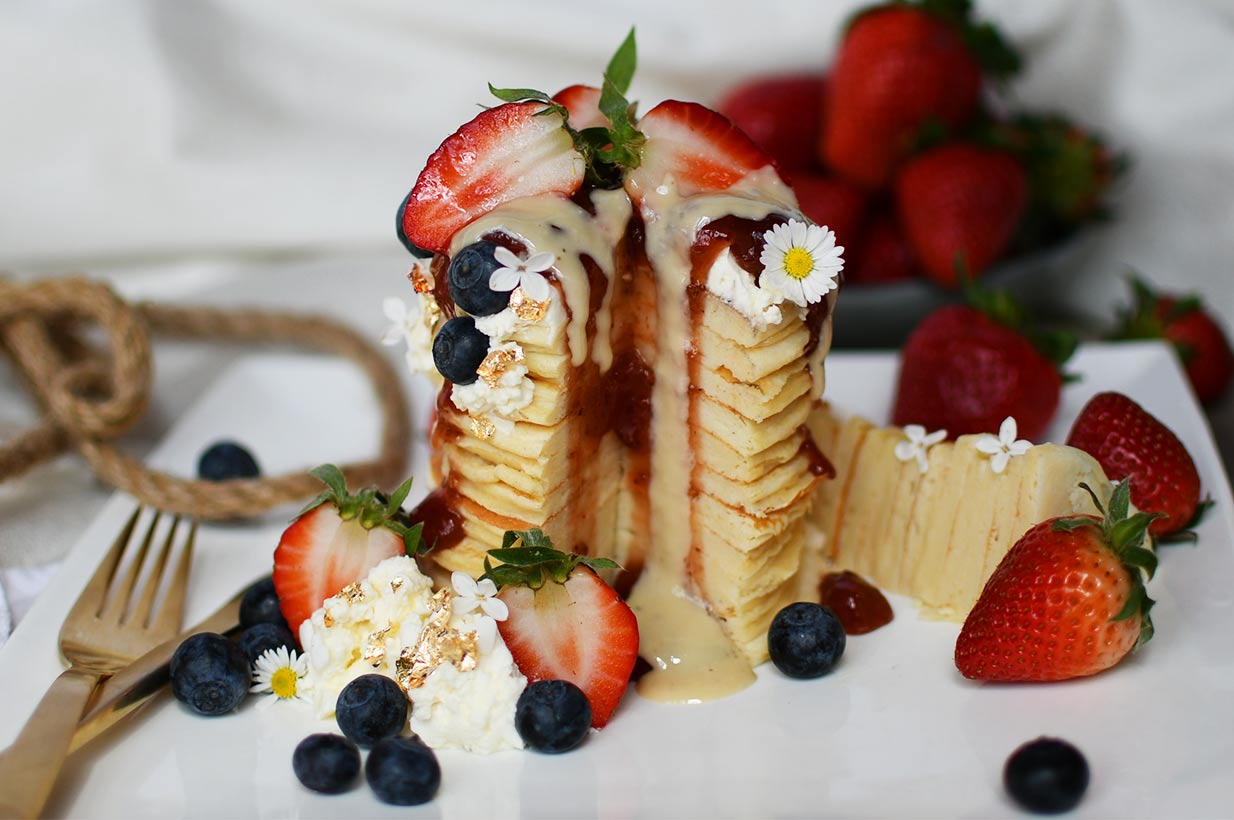 Quark Pfannkuchen ohne Zucker - Birkengold