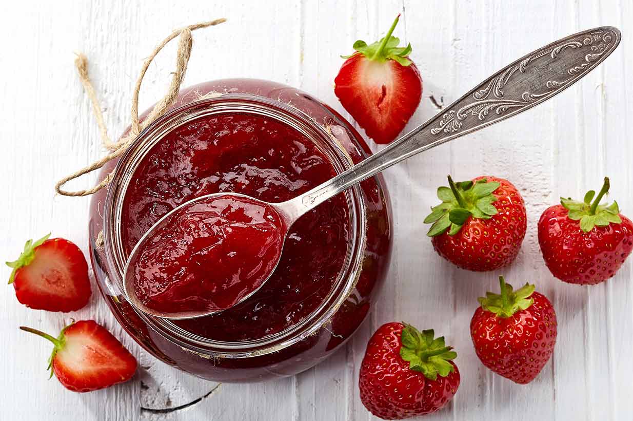 Erdbeer Marmelade zuckerfrei mit Xylit - Birkengold