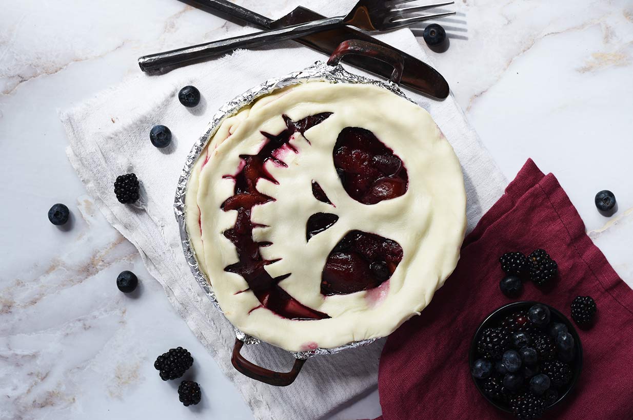 Halloween Beeren Pie Zuckerfrei Birkengold
