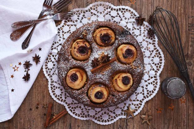 Bratapfel Kuchen gesund, Bratapfelkuchen mit Birkenzucker, Bratapfelkuchen ohne Zuckerzusatz, Bratapfelkuchen mit Xylit