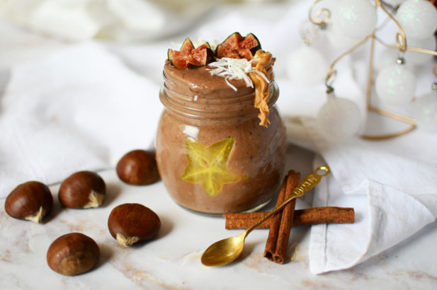 Smoothie mit Datteln, Dattelsmoothie ohne Zuckerzusatz, Dattelsmoothie vegan