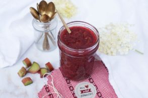 Rhabarber Marmelade zuckerfrei, Zuckerfreie Rhabarber Marmelade, Rhabarber Marmelade, Rhabarber-Hollunder-Marmelade zuckerfrei
