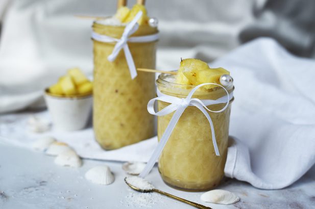 Pina Colada zuckerfrei, Pina Colada ohne Alkohol und Zuckerzusatz, Alkoholfreier Pina Colada, Virgin Pina Colada, Virgin Pina Colada ohne Zuckerzusatz
