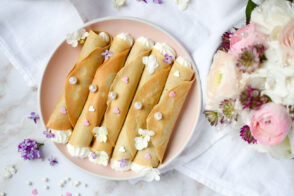 Palatschinken mit Joghurt, Joghurt Füllung, Pancakes mit Joghurt, Palatschinken mit Joghurtfüllung, Hochzeits Dessert, Dessert Hochzeit